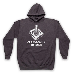 CLASSICALLY TRAINED JOYSTICK VIDEO GAME UNOFFICIAL ADULTS UNISEX HOODIE - Picture 1 of 11