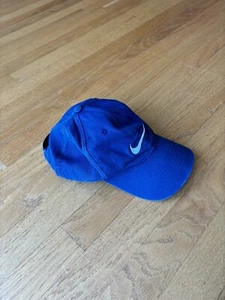 Vintage Nike Mütze Herren Riemen hinten blau weiß Swoosh verstellbar Kappe Baumwolle 90er - Bild 1 von 4