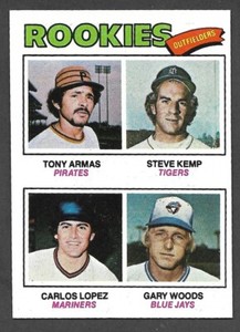 1977 TOPPS #492  ROOKIE OF  Tony Armas / Steve Kemp / Lopez / Gary Woods  NM  A