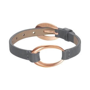 Esprit Damen Armband Leder Edelstahl Rosé Ovality Grey ESBR11423N200 - Bild 1 von 1