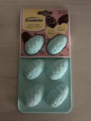 Trudeau Blue Egg Choco Mold Silicone Easter Chocolate 2 piece - Image 1 of 2