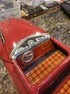 Vintage 50er Jahre MARX V89 Blech lithographiert Friktionswagen rot Flitzer 11" - Bild 1 von 24