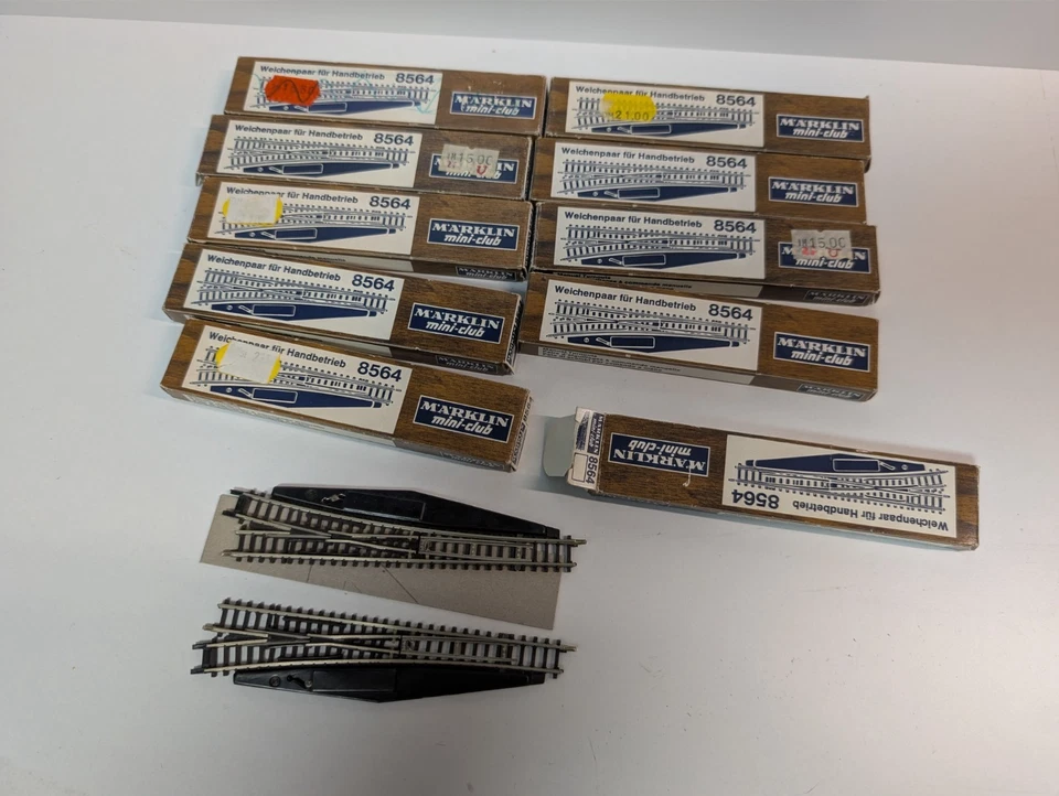 Märklin Miniclub Spur Z Konvolut 10x Weichen Paar 8564 8565 8566 - Bild 1 von 1
