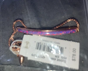 Bracciale Kendra Scott Eloise Ann placcato oro rosa con opale viola nuovo con etichette - Foto 1 di 2