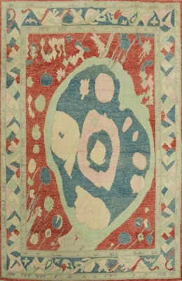  Handmade Transitional Oushak Turkish Area Rug 6x8 Ft Vegetable Dye Wool Carpet - Image 1 of 4