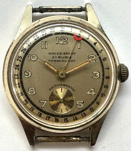 Anker Sport - 21 Jewels - kleine Sekunde - Pointer Date - 50er/60er Jahre - Bild 1 von 8