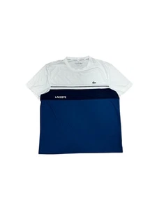 Lacoste Ultra Dry Colorblock Sport T Shirt Oberteil Blau Größe Herren XL Selten - Bild 1 von 6