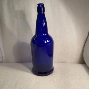 Vtg Cobalt Blue Glass Bottle - Picture 1 of 5