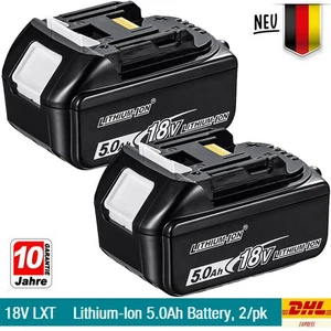 2 Original - 18V/5,0Ah für Makita Akku BL1860B- 2er Set - 197422-4 BL1850 BL1830 - Bild 1 von 17
