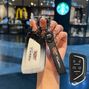 Remote Key Fob Cover Case Shell for Cadillac XT6 CT6 XT4 XT5 ATSL Key Holder - Picture 1 of 5