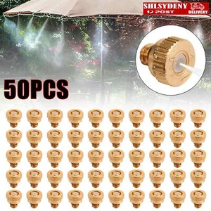 50X Brass Misting Nozzles Water Mister Sprinkle fits Cooling System 0.024" - Picture 1 of 12