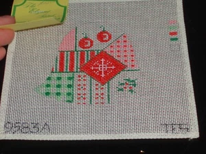 TES The Elegant Stitch 9583A Handpainted CHRISTMAS BELL ORNAMENT Needlepoint CA - Picture 1 of 4