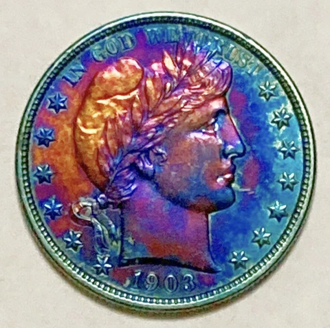 1903 WORLD'S PRETTIEST Barber Half Dollar: SEXY MONSTER! Cover