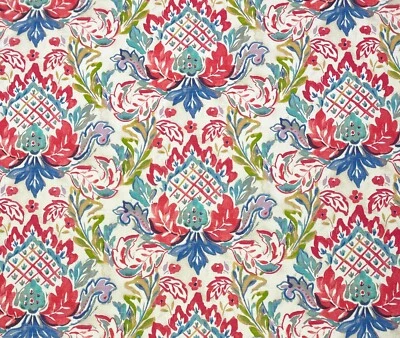 KELLY RIPA FLYING COLORS CONFETTI FLORAL DAMASK MULTIPURPOSE FABRIC BY YARD 54"W - Image 1 of 4