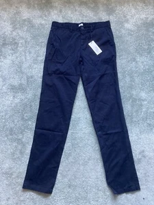Eleven Eleven Mens W31” L32” Dark Navy Blue Slim Leg Chino Jeans w Logos NWT - Picture 1 of 9