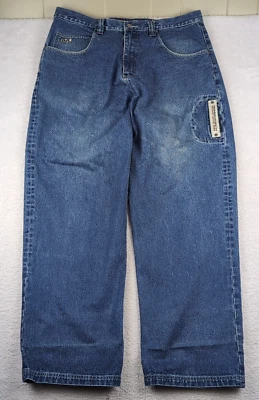 Pepe Jeans PJL Wide Leg Baggy Denim Zip Pockets Hip Hop Men’s Size 38x33 - Image 1 of 4