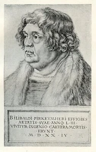 Albrecht Durer art print - PORTRAIT of WILIBALD PIRKHEIMER - 1913 halftone - Picture 1 of 3