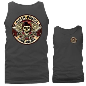 Camiseta sin mangas Biker Power Bikers clásica personalizada vintage con gráfico de motocicleta - Imagen 1 de 11