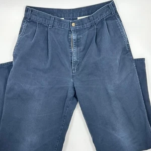 Dockers Men’s Chino Pants Size 31/32 Navy Blue Cotton Stretch Flat Straight Leg - Picture 1 of 7