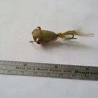 FISHING LURE UNKNOWN 3/4"  VINTAGE WOOD    POPPER  YELLOW