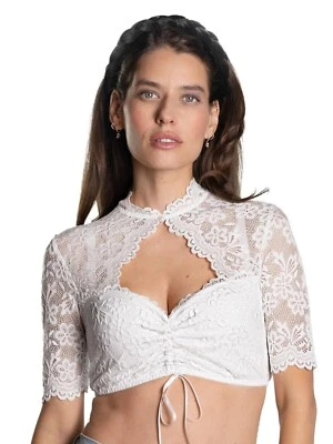 Nina von C. Sophie 16 465 326 0 Dirndlbluse halbarm weiss, champagner, schwarz - Bild 1 von 3