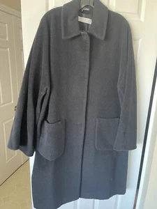 CINZIA ROCCA ALPACA COAT, Made In Italy, Black, Size 10 - Picture 1 of 12