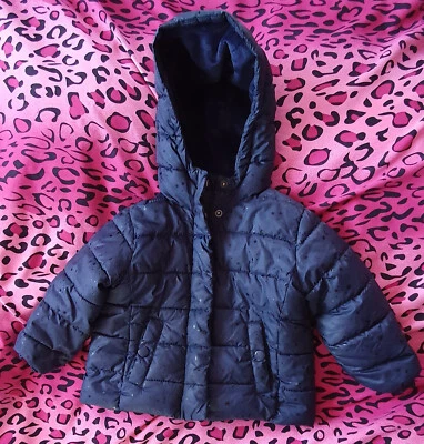 Baby / Kleinkind Winter-Jacke C&A blau Größe 80 warm-gefüttert - Bild 1 von 4