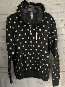 Alternative Dark Grayish/Bluish with Polka Dots Hoodie EUC Women's L - Picture 1 of 10