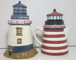 Sakura David Carter braun am Meer Leuchtturm Creme & Zucker Set - Bild 1 von 6