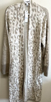 Cárdigan plumero Topshop estampado animal mezcla lana talla 4-6 tostado para mujer NUEVO Foto 1 de 4