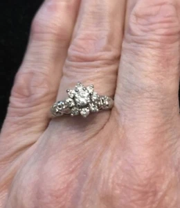 14k Diamond Ring Promise Or Engagement  - Picture 1 of 16