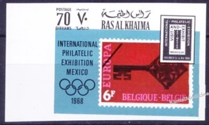 Ras al Khaimah 1969 MNH imperf, Bélgica Europa, sello en sello - Imagen 1 de 1