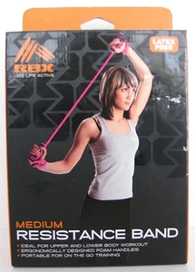 Fitness Resistance Band Pink NEW Medium RBX  - Bild 1 von 2