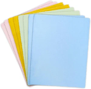 8Pcs Assorted Colors Microfiber Cleaning Cloths - 6" X 7" Microfiber Glasses Clo - Picture 1 of 12