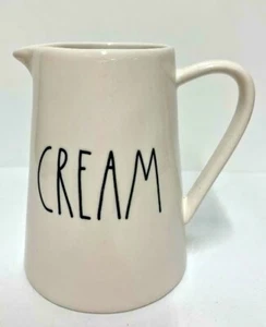 ~Rae Dunn~CREMA~Jarra de Crema~Cerámica de Marfil~EN MUY BUEN ESTADO~Nueva~ - Imagen 1 de 6