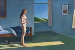Eine Frau in der Sonne Gemälde von Edward Hopper Reproduktion - Bild 1 von 3