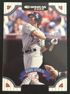 2002 Donruss New York Yankees Baseball Card #3 Derek Jeter - Image 1 of 2