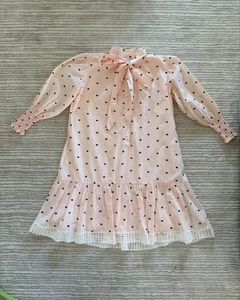 Petite Amalie Pink Dot Dress Size 12 Years - Picture 1 of 1