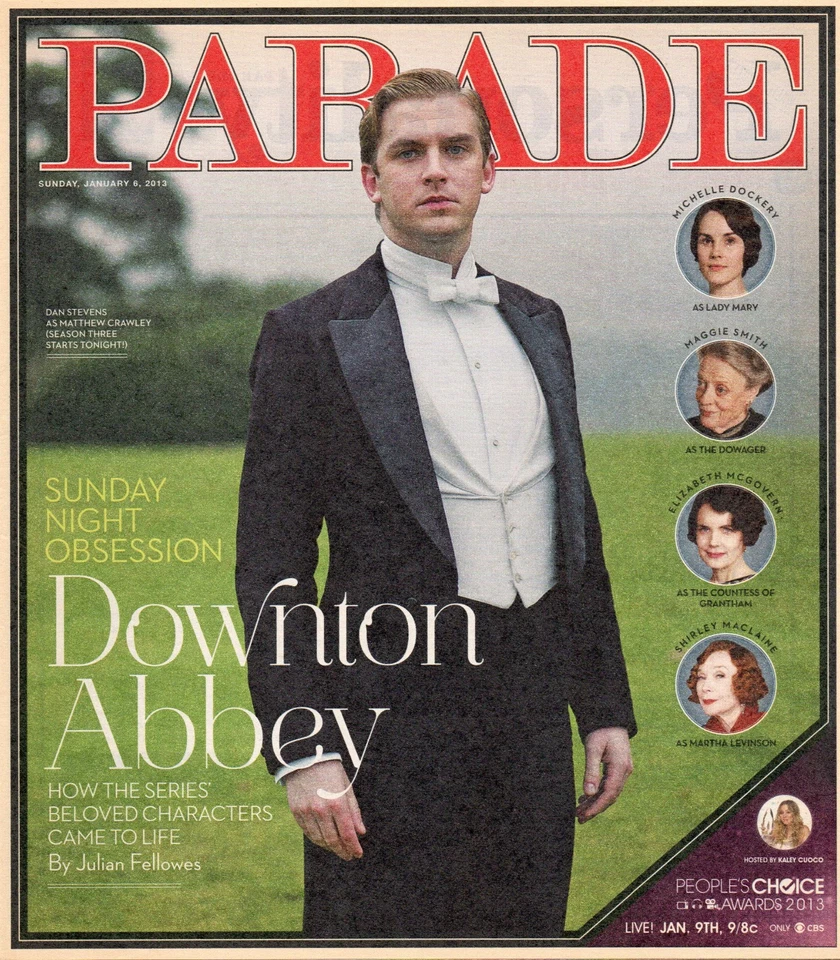 PARADE Magazine January 6 2013 Dan Stevens Downton Abbey Jason Aldean - Image 1 of 1