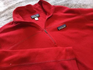 Patagonia Mens 1/4 Zip Fleece Pullover Mens M Cherry Red 26175FA15 - Picture 1 of 5
