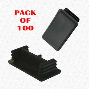 SC951B Black End Cap For 21mm Steel Channel PACK OF 100 - Picture 1 of 3