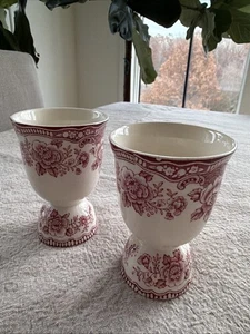 2 X Bristol Pink by Crown Ducal Double Egg Cup Pink - Picture 1 of 7