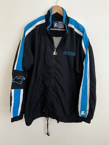 VTG Carolina Panthers Starter Brand Jacket Full Zip NFL Football Mens XL 90s - Picture 1 of 7