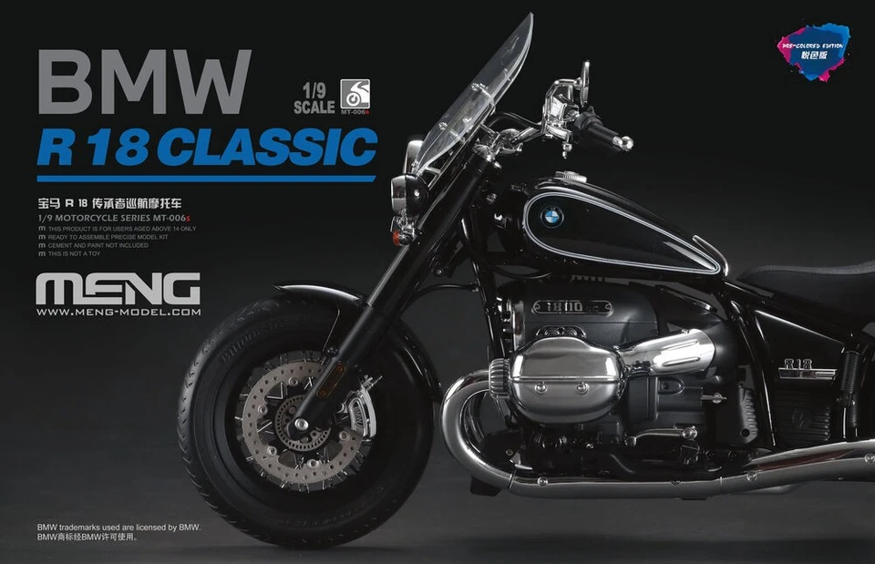 Meng-Model MT-006S - 1/9 BMW R 18 Classic (Edizione Precolorata) - Nuovo - Immagine 1 di 1