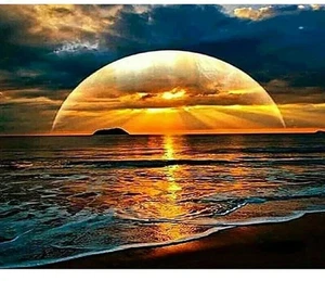 Paint By Numbers Adults kids Sunset Seascape DIY Painting Kit 40x50CM Canvas - Picture 1 of 10