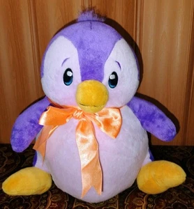 Neopets Purple Bruce Penguin Plushie RARE Plush Toy 2008 Jakks Collectible 10" A - Picture 1 of 6
