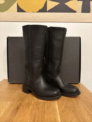Botas Frye Campus 14L - Cuero Negro - Para Mujer Talla 5.5M - Con Caja Foto 1 de 4