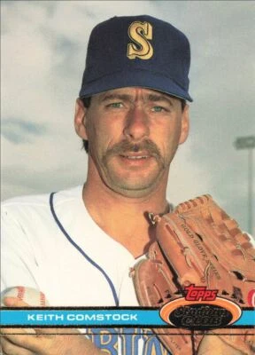 1991 Topps Stadium Club Keith Comstock Seattle Mariners #556 - Image 1 of 2