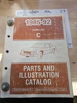 Cadillac 1985-92 C каталог запчастей и иллюстраций 62c - Изображение 1 из 3