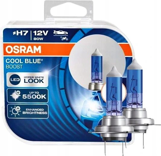 2x H7 Osram COOL BLUE BOOST 80W 62210CBB-HCB halogen headlight Off-Road 5500K - Image 1 of 2